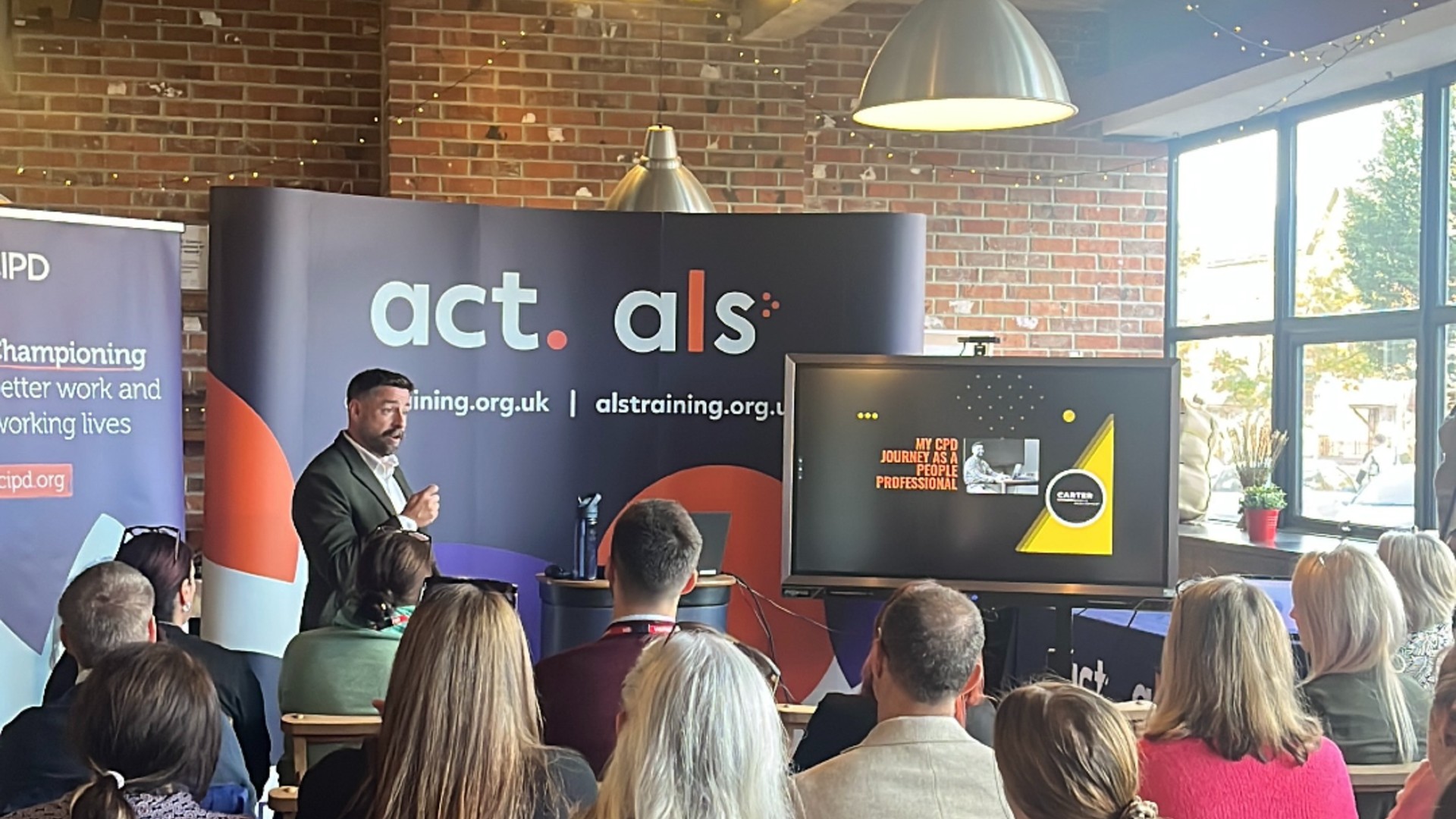 Nick Carter delivering keynote at the CIPD/ALS Learner networking event